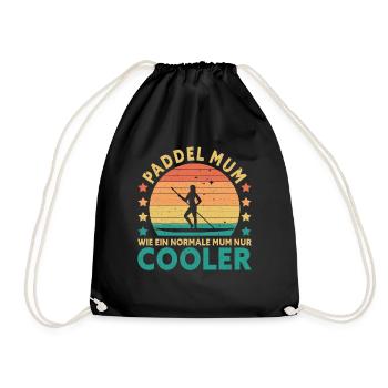 Retro Paddle Mom comme une maman normale seulement glacière - Sac de sport léger - noir - Devant