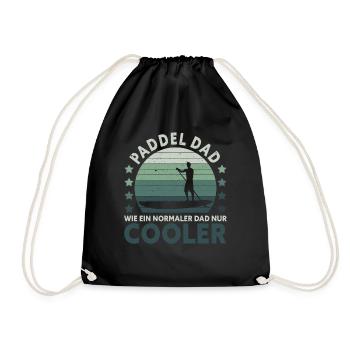 Rétro Paddle papa comme un papa normal seulement cool - Sac de sport léger - noir - Devant
