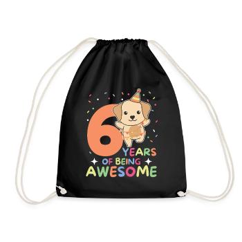 Labrador pour les enfants de 6 ans - Sac de sport léger - noir - Devant