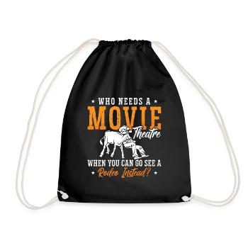 Steer Wrestling Who Needs A Movie Theatre Chevaux - Sac de sport léger - noir - Devant