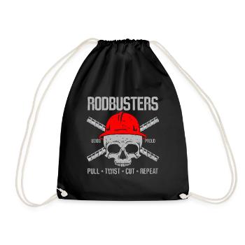 Ironworker Rodbusters Pull Twist Cut Arc Welding - Drawstring Bag - black - Front