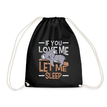 Si tu m’aimes, laisse-moi dormir Animal Koala - Sac de sport léger - noir - Devant
