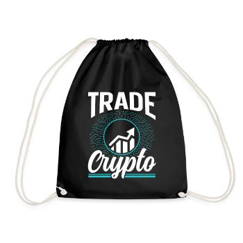 Krypto Handeln Trader Trading Crypto Traden - Turnbeutel - Schwarz - Vorne