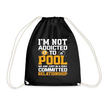 Billiard Hobby Passion Billiard Player - Drawstring Bag - black - Front