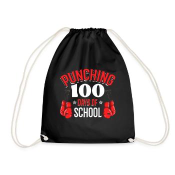 Poinçonner 100 jours de gants de boxe de sport scolaire - Sac de sport léger - noir - Devant