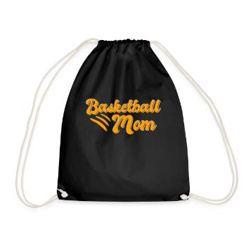 Basketball Mama Geschenk - Turnbeutel - Schwarz - Vorne