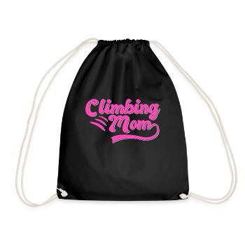Climbing Mama Gift - Drawstring Bag - black - Front