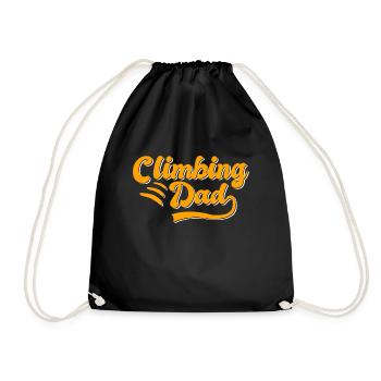 Climbing Papa Gift - Drawstring Bag - black - Front