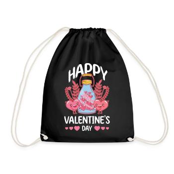 Petite amie, petit ami, homme, partenaire de la Saint-Valentin - Sac de sport léger - noir - Devant