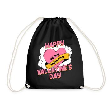 Petite amie, petit ami, homme, partenaire de la Saint-Valentin - Sac de sport léger - noir - Devant