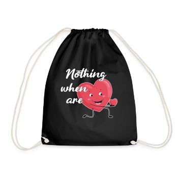 Petite amie, petit ami, homme, partenaire de la Saint-Valentin - Sac de sport léger - noir - Devant