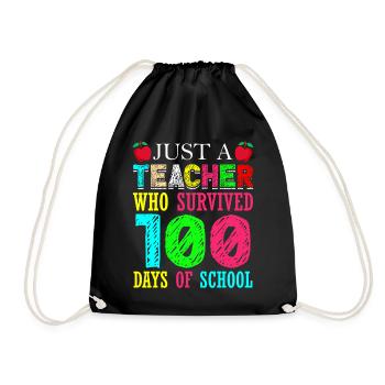 Un seul enseignant ayant 100 jours de scolarité - Sac de sport léger - noir - Devant
