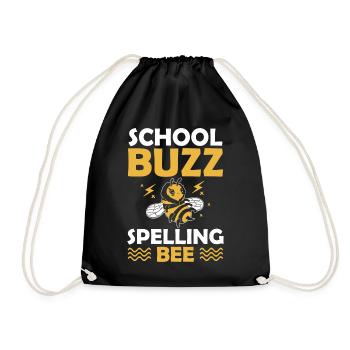 School Buzz Spelling Bee 100 Days Of School Humor - Turnbeutel - Schwarz - Vorne