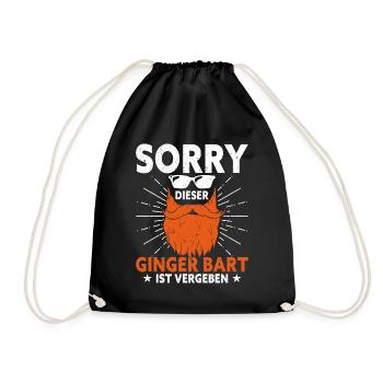 Sorry this beard is forgiven Bearded Man - Drawstring Bag - black - Front