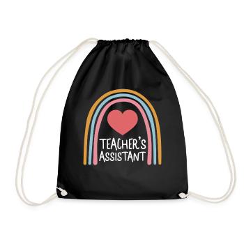 Chemise d’enseignant, T-shirt arc-en-ciel d’assistant d’enseignant, - Sac de sport léger - noir - Devant