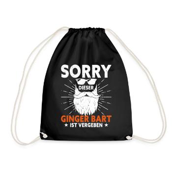 Sorry this beard is forgiven Bearded Man - Drawstring Bag - black - Front