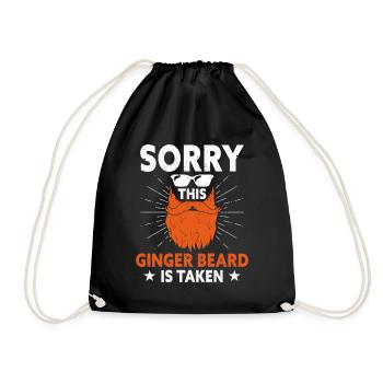 Sorry this beard is forgiven Bearded Man - Drawstring Bag - black - Front
