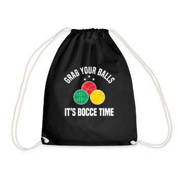 Boccia Petanque Boule Boccia Player Lyonnais - Drawstring Bag - black - Front