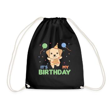 Labrador pour les enfants d’anniversaire c’est mon anniversaire - Sac de sport léger - noir - Devant