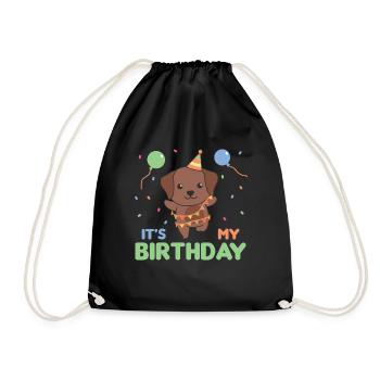 Labrador pour les enfants d’anniversaire c’est mon anniversaire - Sac de sport léger - noir - Devant