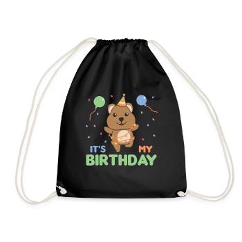 Quokka pour l’anniversaire des enfants, c’est mon anniversaire - Sac de sport léger - noir - Devant