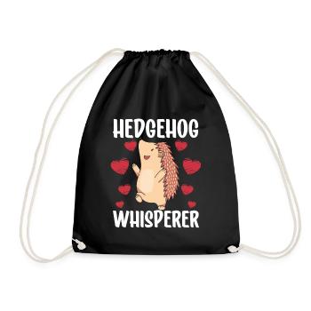 Hérisson Whisperer Pet Dictons Doux - Sac de sport léger - noir - Devant