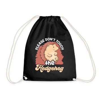 S’il vous plaît ne touchez pas le hérisson Pet mignon - Sac de sport léger - noir - Devant