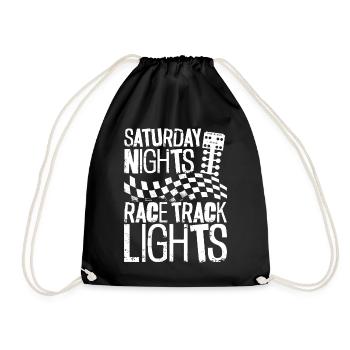 Drag Racing Race Car Saturday - Drawstring Bag - black - Front