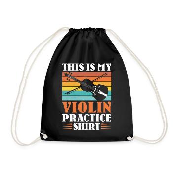 Violon Violoniste Rétro Vintage - Sac de sport léger - noir - Devant