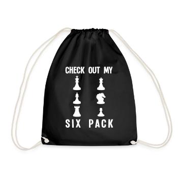 Pack Six d’échecs - Sac de sport léger - noir - Devant