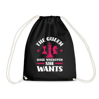 Chess Queen - Drawstring Bag - black - Front