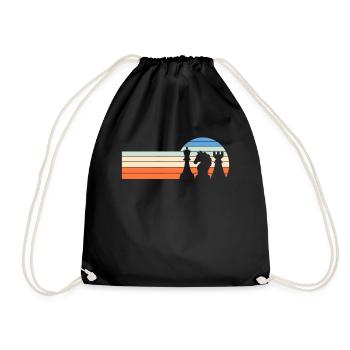 Échecs rétro - Sac de sport léger - noir - Devant
