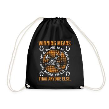 Cutting Horse Winning Means You're Rodeo Horseman - Turnbeutel - Schwarz - Vorne