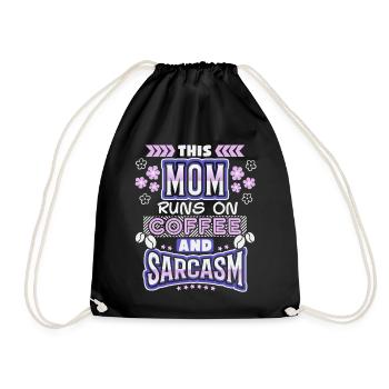 Mama-Mutti-Mom, coffee sarcasm, funny saying - Drawstring Bag - black - Front