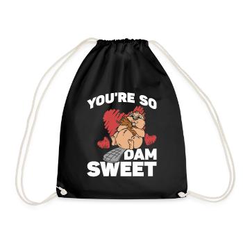Tu es tellement mignon - Drôle de castor - Sac de sport léger - noir - Devant