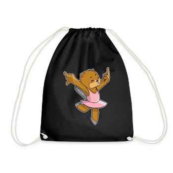 Beaver Ballerina - Ballet Funny Beaver - Drawstring Bag - black - Front