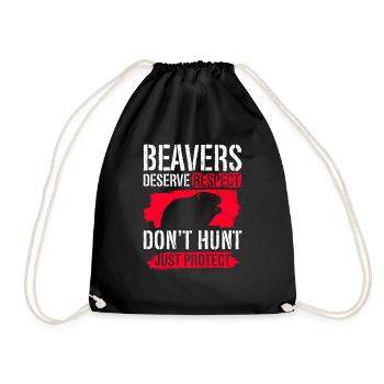 Beaver animal welfare animal rights activiste rongeur - Sac de sport léger - noir - Devant