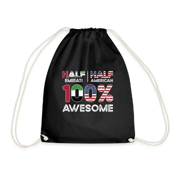 Born Emirati United Arab Emirates American USA - Drawstring Bag - black - Front