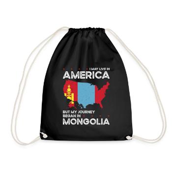 Né en Mongolie Mongolie Américains USA - Sac de sport léger - noir - Devant
