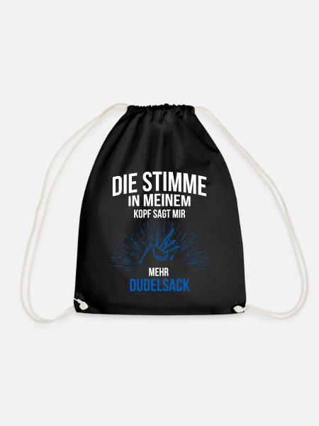 Dudelsack Dudelsackspieler Sackpfeife - Turnbeutel - Schwarz