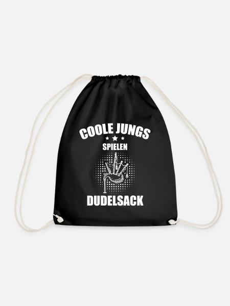 Dudelsack Dudelsackspieler Sackpfeife - Turnbeutel - Schwarz