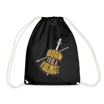 Violin Violinist Born To Be A - Drawstring Bag - black - Front