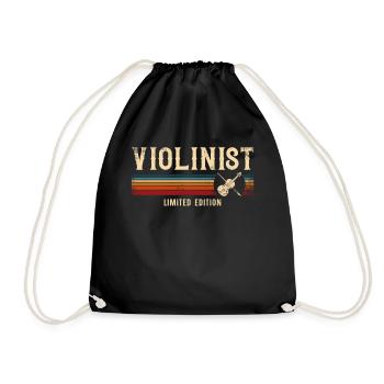 Violon Violoniste Rétro Vintage - Sac de sport léger - noir - Devant