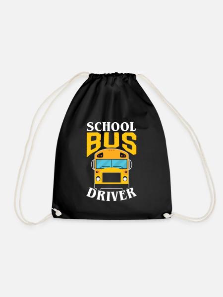 Schulbusfahrer Schulbus Busfahren Reisebus - Turnbeutel - Schwarz