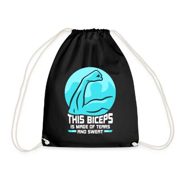 Ces biceps sont faits de larmes et de sueur - Sac de sport léger - noir - Devant