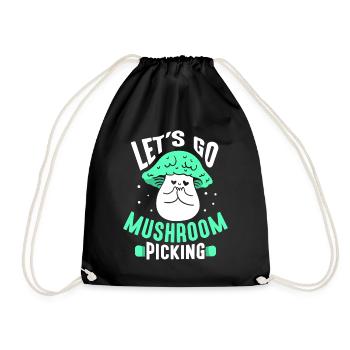 En route pour la cueillette de champignons Cueilleurs de champignons - Sac de sport léger - noir - Devant