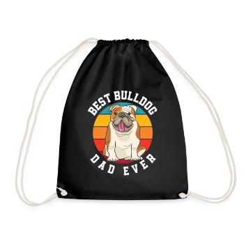 Meilleur Bulldog Papa Bulldog - Sac de sport léger - noir - Devant