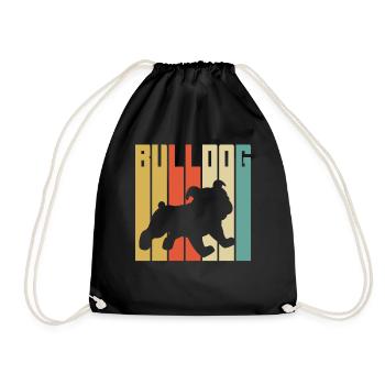 Bulldogge - Turnbeutel - Schwarz - Vorne