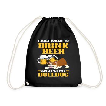 Bière Bulldog - Sac de sport léger - noir - Devant