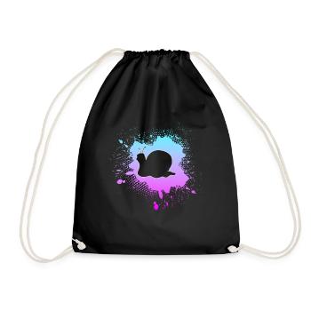 Snail - Drawstring Bag - black - Front